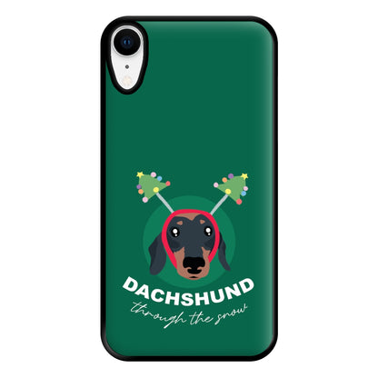 Dachshund Through The Snow Phone Case for iPhone XR