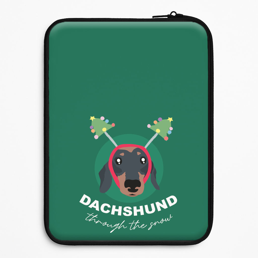 Dachshund Through The Snow Laptop Sleeve