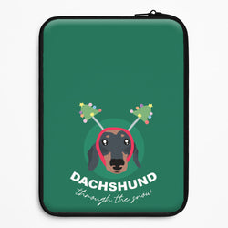 Dachshund Through The Snow Universal Laptop Sleeve
