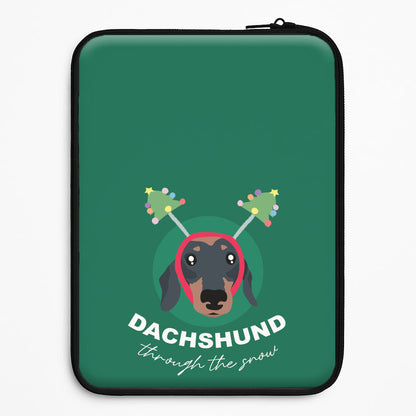 Dachshund Through The Snow Universal Laptop Sleeve