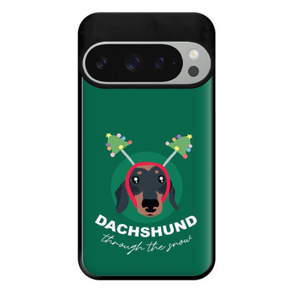 Dachshund Through The Snow Phone Case for Google Pixel 9 Pro XL