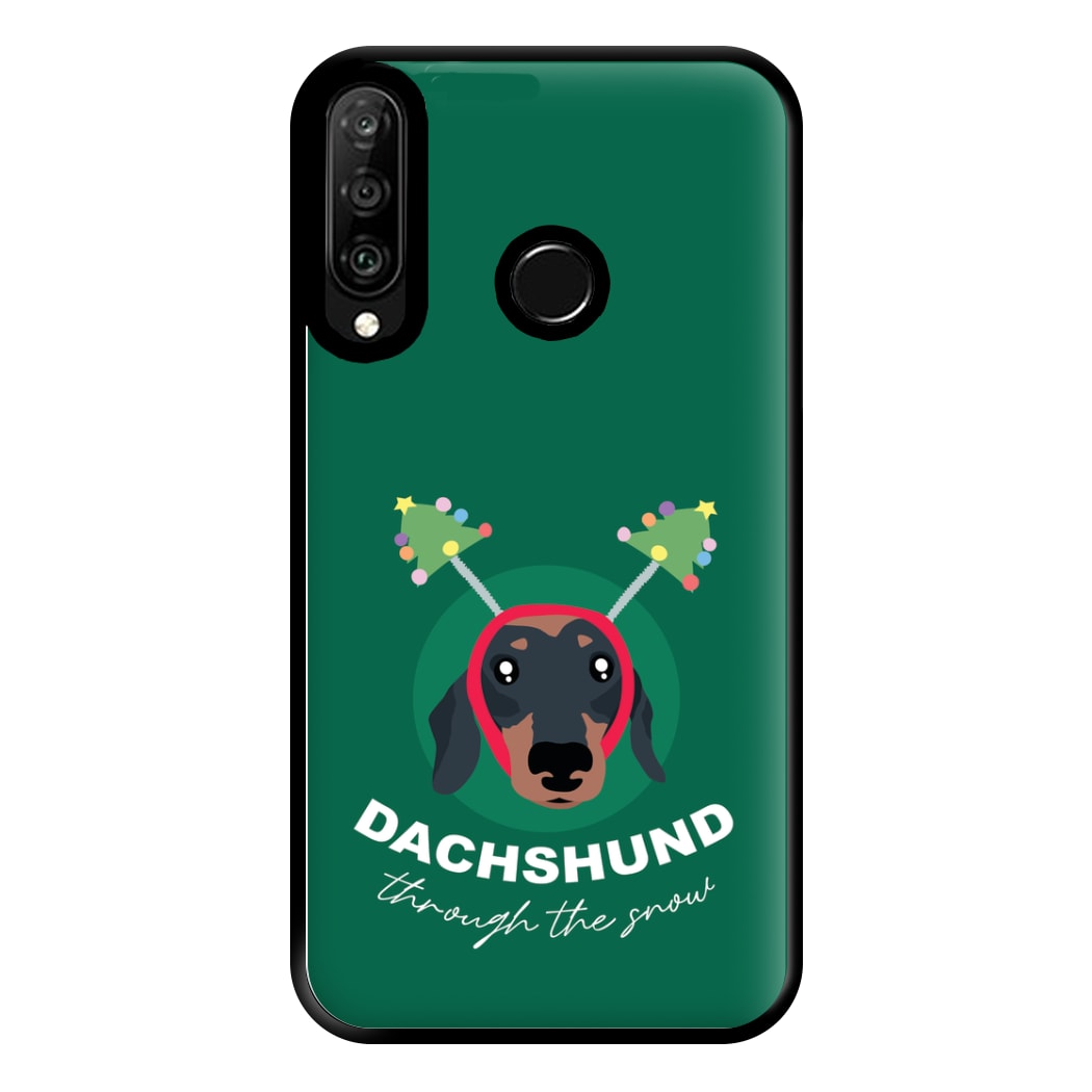 Dachshund Through The Snow Phone Case for Huawei P30 Lite