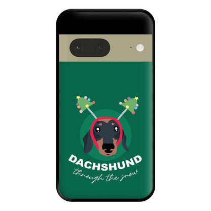 Dachshund Through The Snow Phone Case for Google Pixel 7a