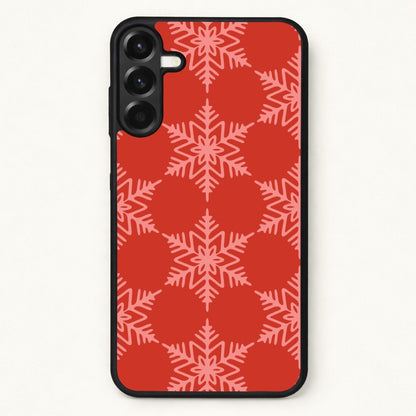 Red Giant Snowflakes Christmas Pattern Phone Case for Galaxy A57