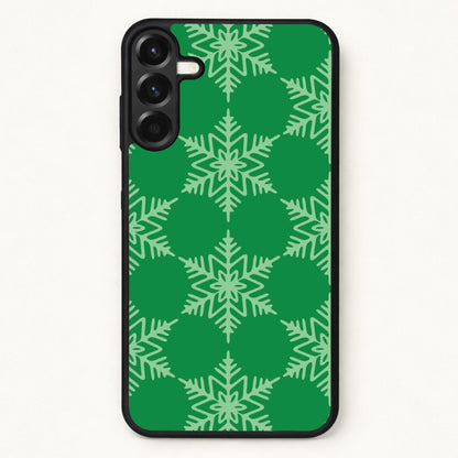Green Giant Snowflakes Christmas Pattern Phone Case for Galaxy A17