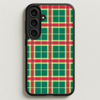 Red And Green Tartan II Christmas Pattern Phone Case for Galaxy S25FE