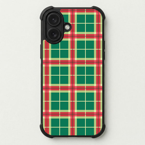 Red And Green Tartan II Christmas Pattern Phone Case — Bumper case