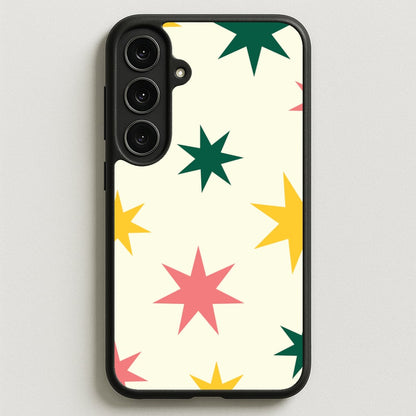Colourful Christmas Stars Pattern Phone Case for Galaxy S25FE