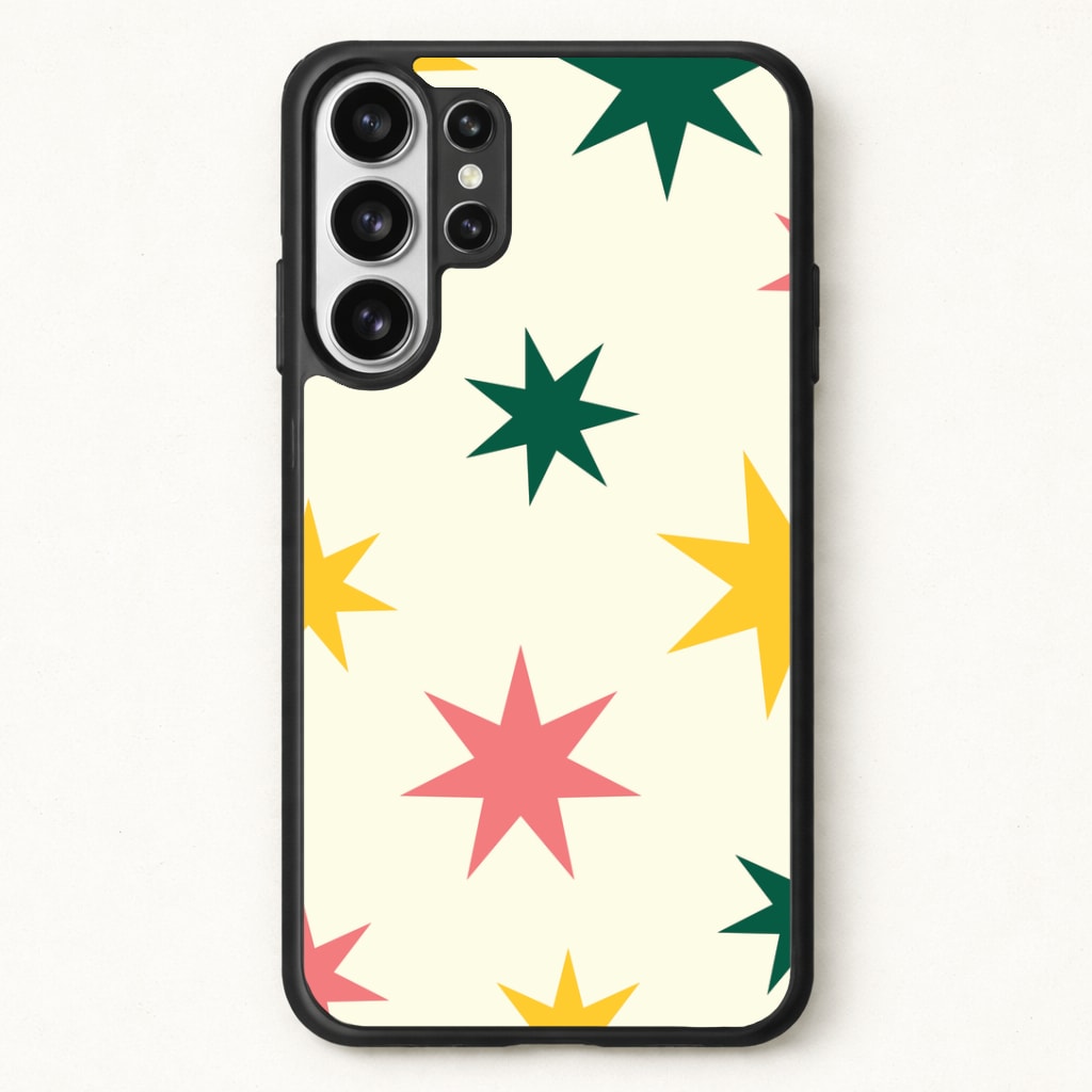 Colourful Christmas Stars Pattern Phone Case for Galaxy S26 Ultra