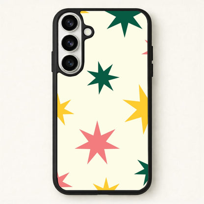 Colourful Christmas Stars Pattern Phone Case for Galaxy S26