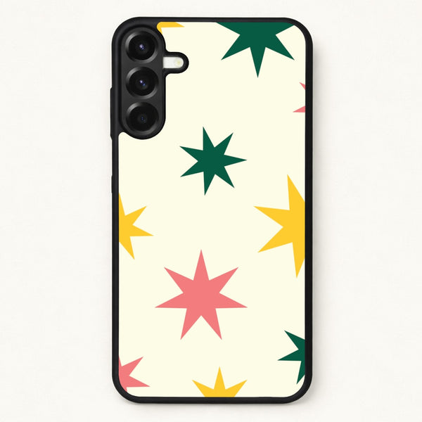 Colourful Christmas Stars Pattern Phone Case for Galaxy A57