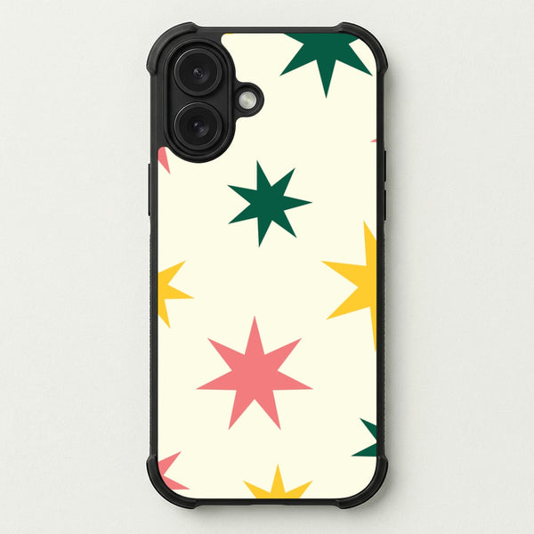 Colourful Christmas Stars Pattern Phone Case — Bumper case