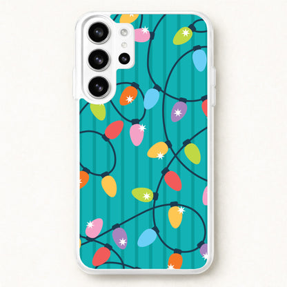 Funky Christmas Lights Pattern Phone Case for Galaxy S26 Ultra