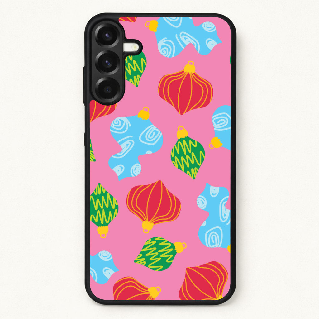 Abstract Christmas Baubles Pattern Phone Case for Galaxy A17