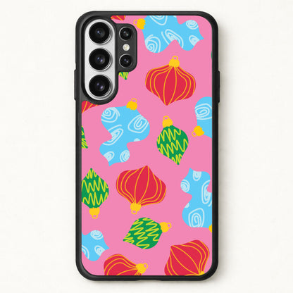 Abstract Christmas Baubles Pattern Phone Case for Galaxy S26 Ultra