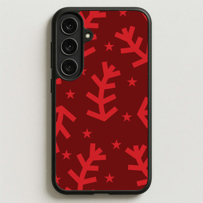 Abstract Ferns And Snowflakes Pattern Phone Case for Galaxy S25FE