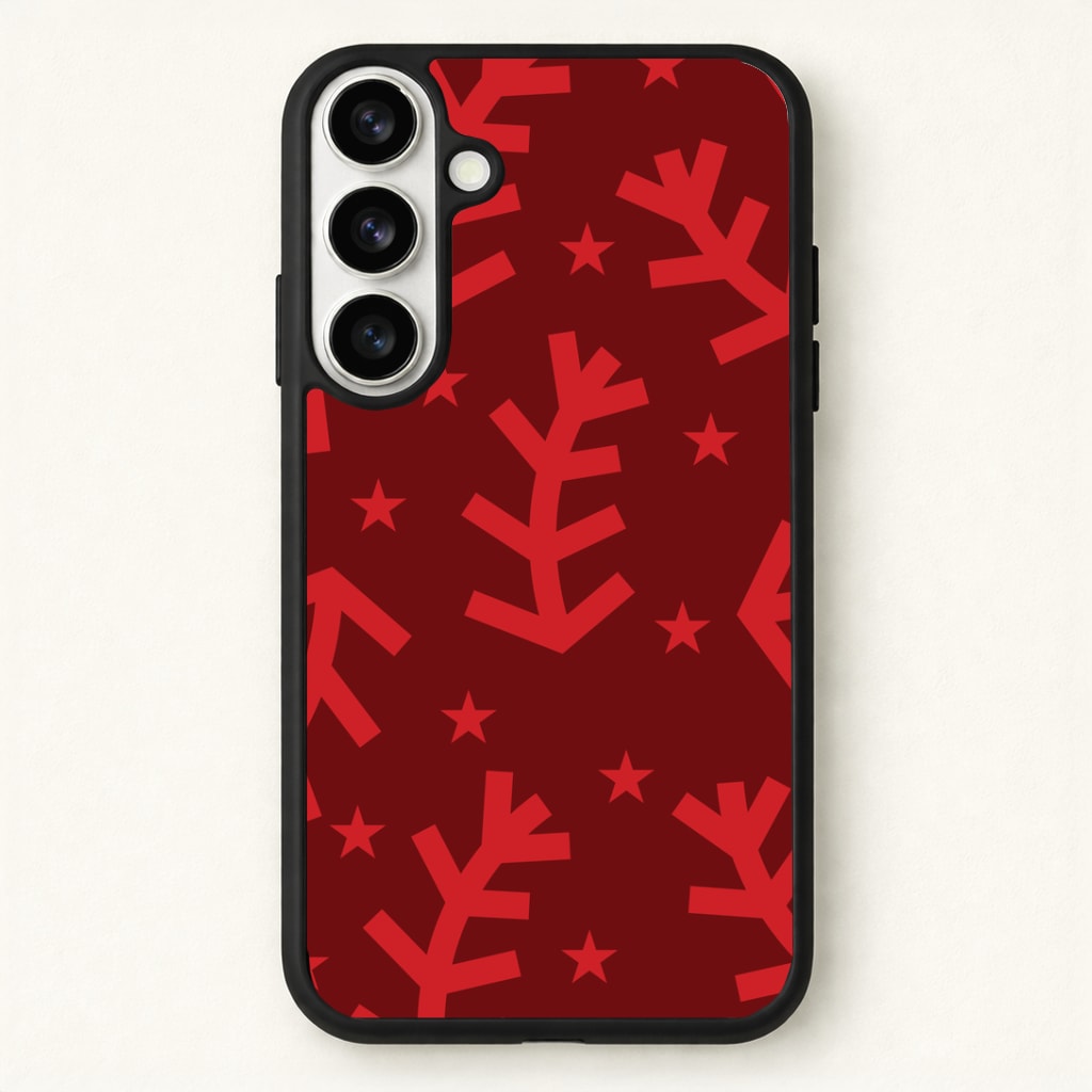Abstract Ferns And Snowflakes Pattern Phone Case for Galaxy S26