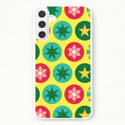 Colourful Abstract Baubles Christmas Pattern Phone Case for Galaxy A37