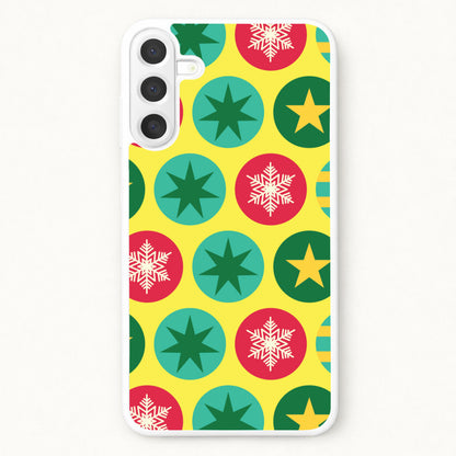 Colourful Abstract Baubles Christmas Pattern Phone Case for Galaxy A37