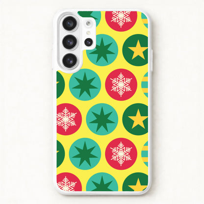 Colourful Abstract Baubles Christmas Pattern Phone Case for Galaxy S26 Ultra