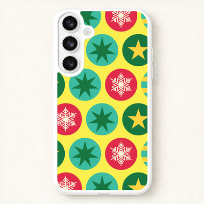 Colourful Abstract Baubles Christmas Pattern Phone Case for Galaxy S26