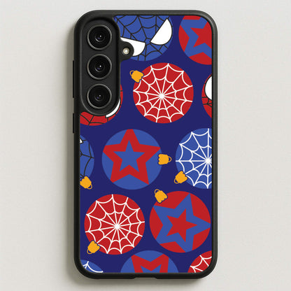 Spider Hero Baubles Pattern Phone Case for Galaxy S25FE
