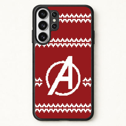 Superhero Team Red Christmas Jumper Phone Case for Galaxy S26 Ultra