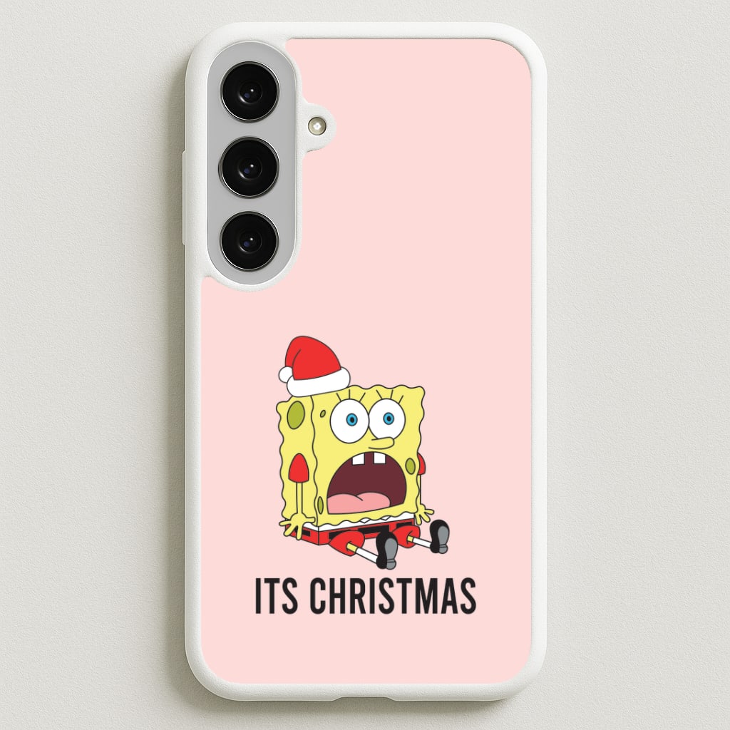 It's Christmas Cartoon Sponge Phone Case for Galaxy S25FE