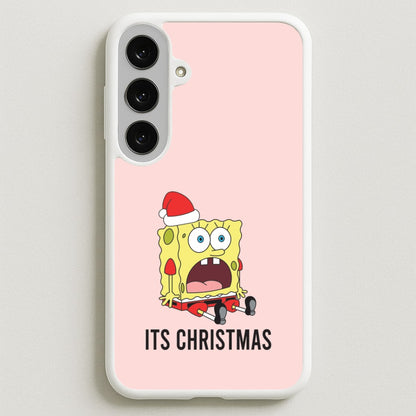 It's Christmas Cartoon Sponge Phone Case for Galaxy S25FE