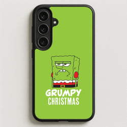 Grumpy Christmas Cartoon Sponge Phone Case for Galaxy S25FE