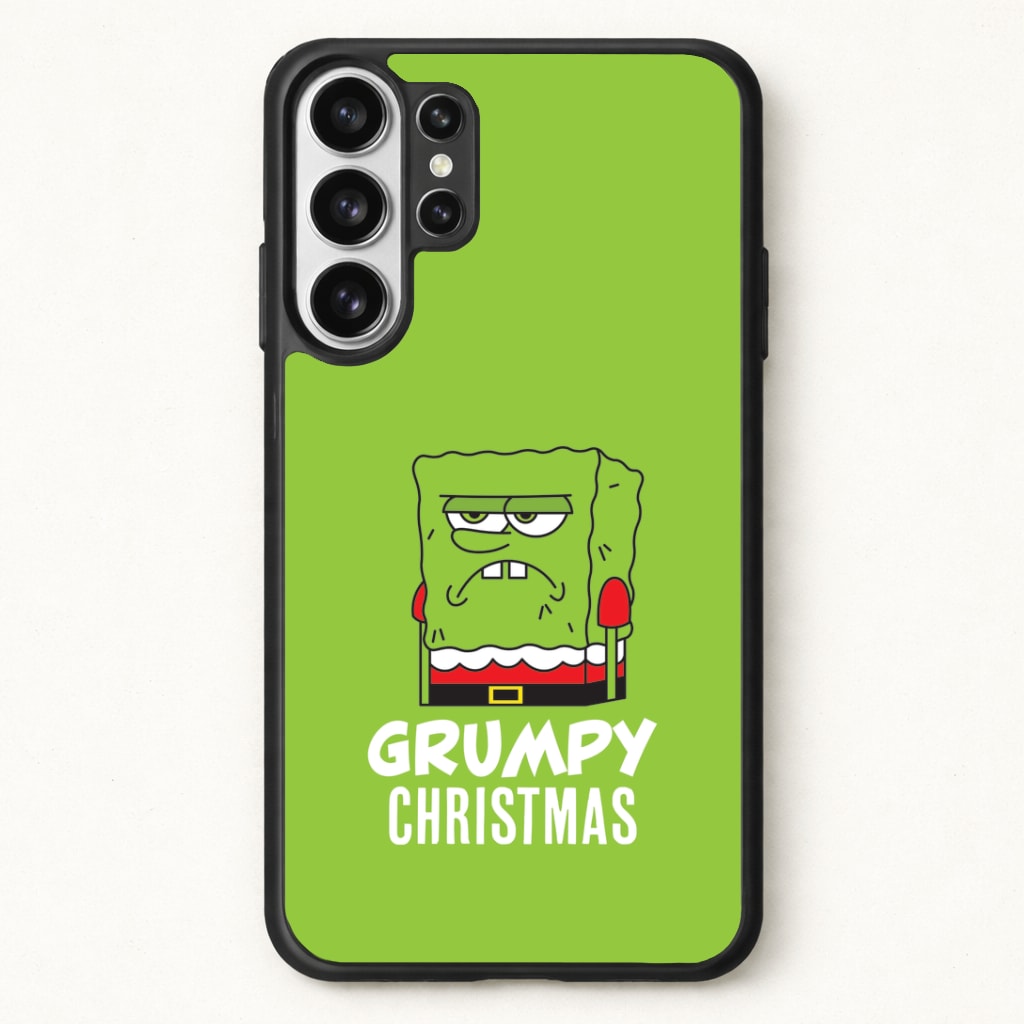 Grumpy Christmas Cartoon Sponge Phone Case for Galaxy S26 Ultra
