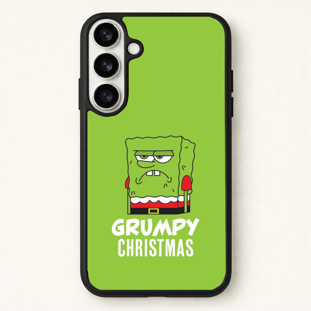 Grumpy Christmas Cartoon Sponge Phone Case for Galaxy S26 Plus