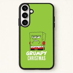 Grumpy Christmas Cartoon Sponge Phone Case for Galaxy S26 Plus