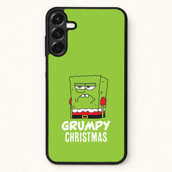 Grumpy Christmas Cartoon Sponge Phone Case for Galaxy A57