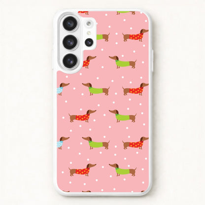 Christmas Jumpers Dachshund Pattern Phone Case for Galaxy S26 Ultra