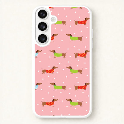 Christmas Jumpers Dachshund Pattern Phone Case for Galaxy S26 Plus