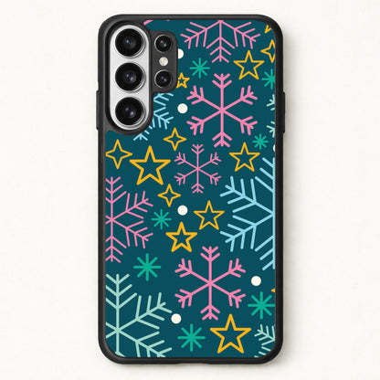 Colourful Christmas Symbols Pattern Phone Case for Galaxy S26 Ultra