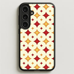 Geometric Christmas Stars Pattern Phone Case for Galaxy S25FE