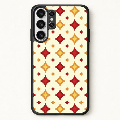 Geometric Christmas Stars Pattern Phone Case for Galaxy S26 Ultra