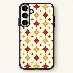 Geometric Christmas Stars Pattern Phone Case for Galaxy S26 Plus