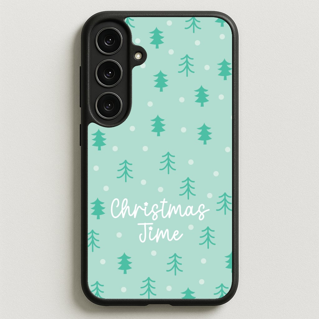 Cute Xmas Trees Pattern Phone Case for Galaxy S25FE