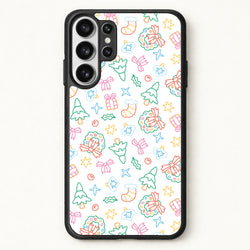 Neon Christmas Icons Pattern II Phone Case for Galaxy S26 Ultra