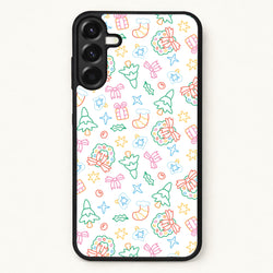 Neon Christmas Icons Pattern II Phone Case for Galaxy A37