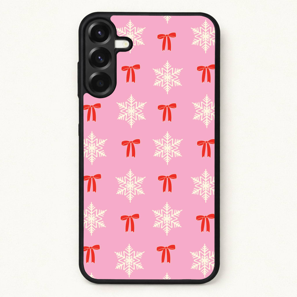 Coquette Bows And Snowflakes Pattern Phone Case for Galaxy A17
