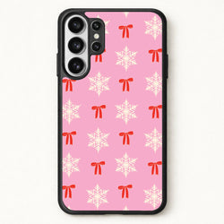 Coquette Bows And Snowflakes Pattern Phone Case for Galaxy S26 Ultra