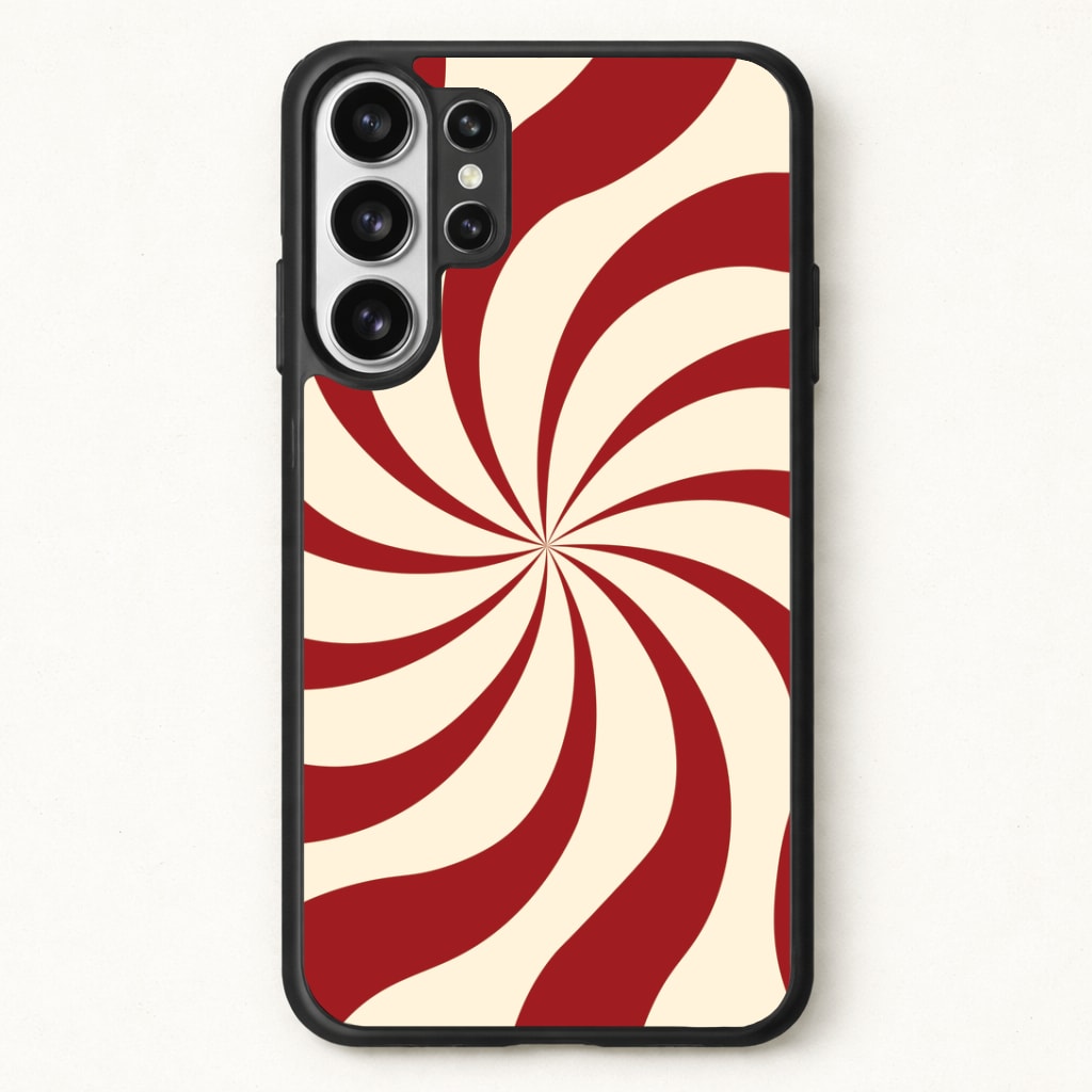 Peppermint Swirl Pattern Phone Case for Galaxy S26 Ultra