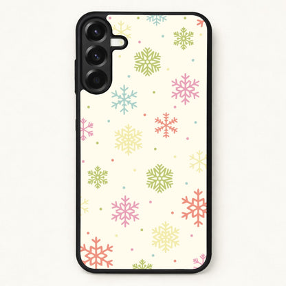 Pastel Snowflakes Pattern Phone Case for Galaxy A17