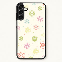 Pastel Snowflakes Pattern Phone Case for Galaxy A57