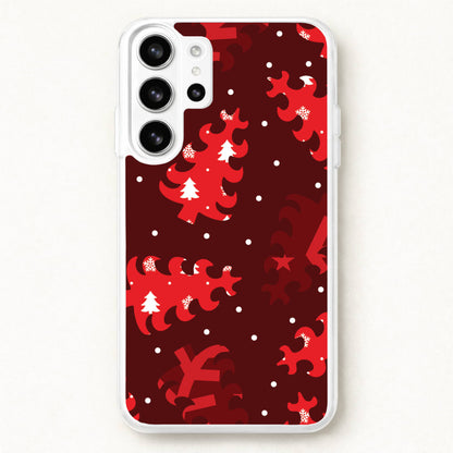 Wrapping Paper Christmas Tree Pattern Phone Case for Galaxy S26 Ultra