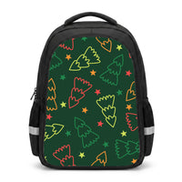 Colourful Christmas Tree Outlines Pattern Backpack